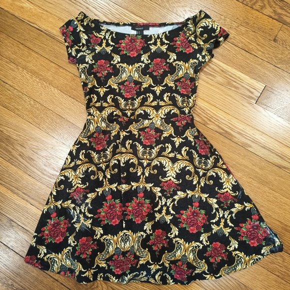 Forever 21 Dresses & Skirts - ❤️🌟F21 Floral Skater Dress- Fit and Flare
